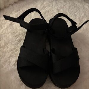 Billabong Black Platform Sandals